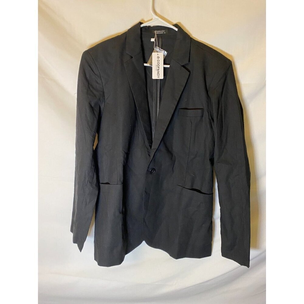 NWT capsule M Office Emo Goth Medium Black Blazer Suit Jacket 10/12 Women’s